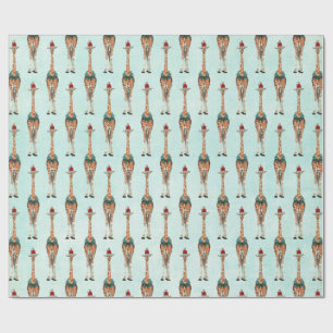 Cadeau Papier à enveloppement FESTIVE GIRAFFE