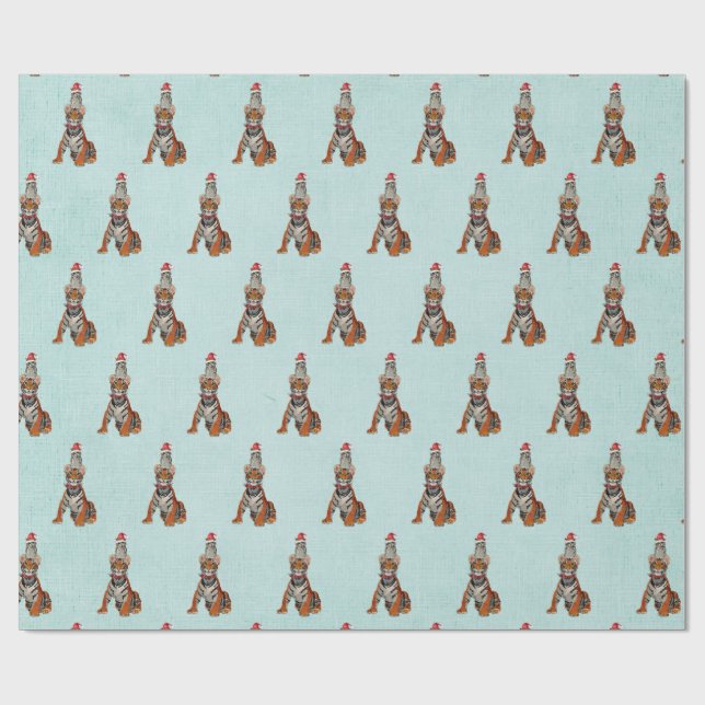 Cadeau Papier à enveloppement FESTIVE TIGER & OWL (Plat)