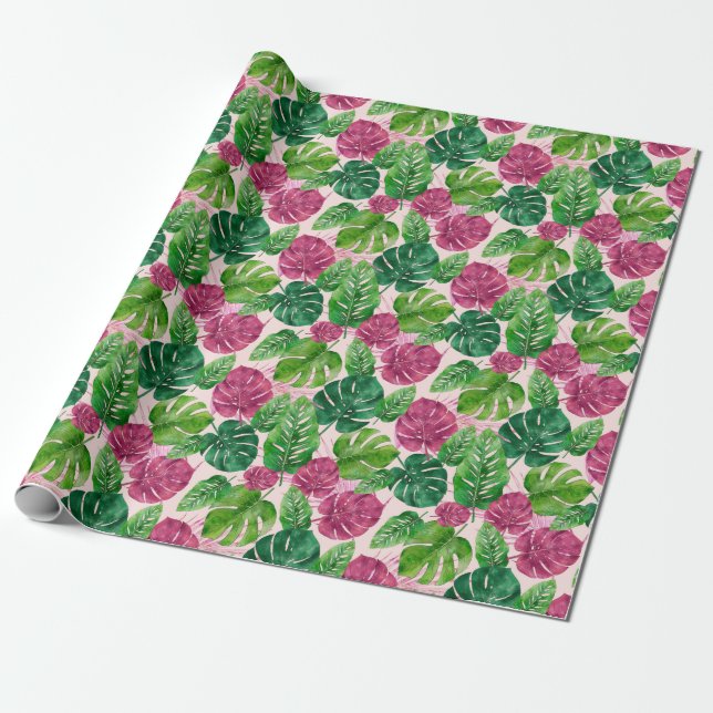Cadeau Papier à enveloppement feuille (Déroulé)