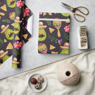 Cadeau Papier à enveloppement Fiesta épicé mexicain