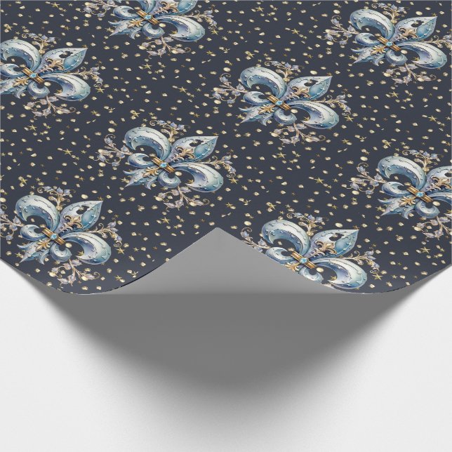 Cadeau Papier à enveloppement Fleur de Lys (Coin)