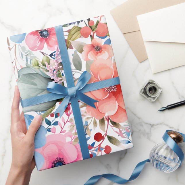 Cadeau Papier à enveloppement floral (Créateur téléchargé)