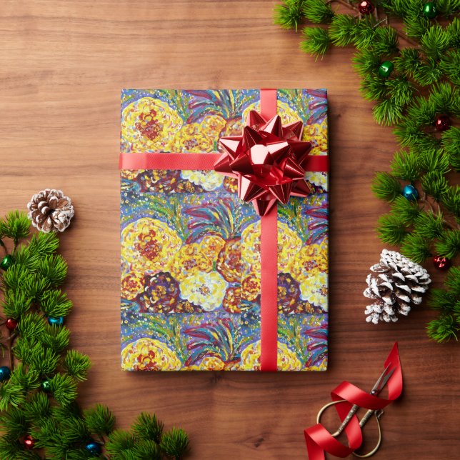 Cadeau Papier à enveloppement floral (Cadeau de vacances)