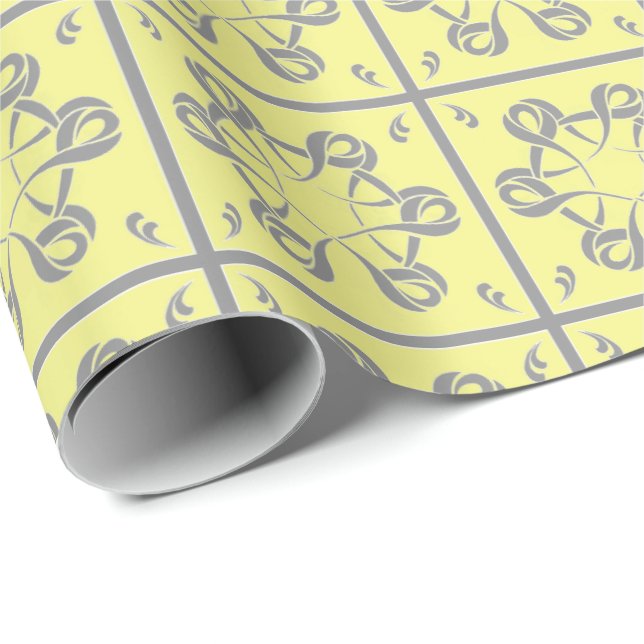 Cadeau Papier à enveloppement gris beurre (Coin rond)