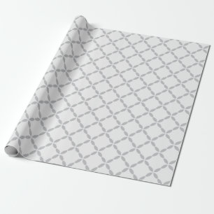 Cadeau Papier à enveloppement gris Crosshatch