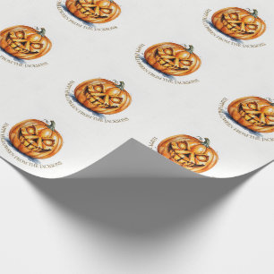 Cadeau Papier à enveloppement Halloween - Citrouille scul
