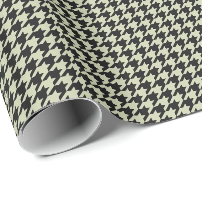 Cadeau Papier à enveloppement HAMbyWG - Houndstooth noir/ (Coin rond)