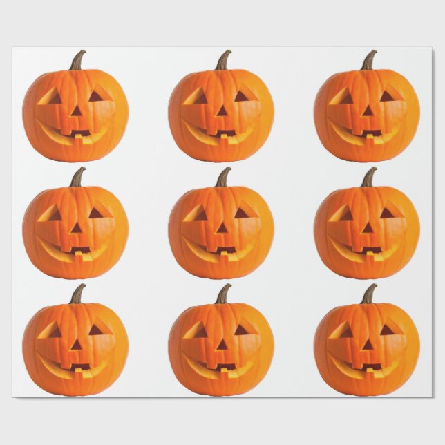 Cadeau Papier à enveloppement Jack-O-Lantern (Plat)