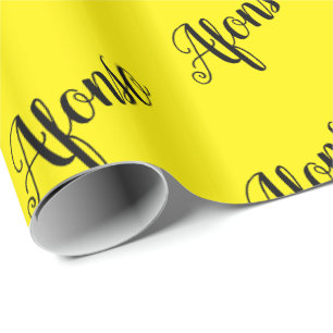 Cadeau Papier à enveloppement jaune Afonso