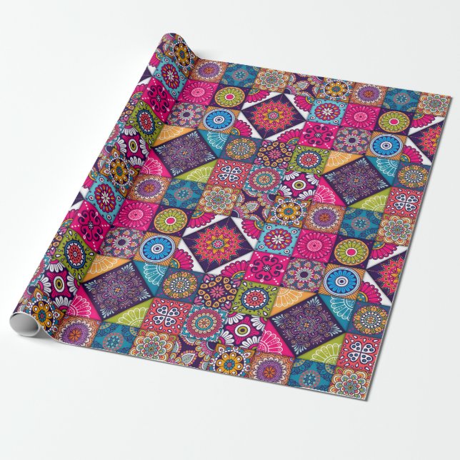 Cadeau Papier à enveloppement Mandala (Déroulé)