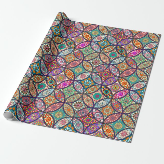 Cadeau Papier à enveloppement Mandala (Déroulé)