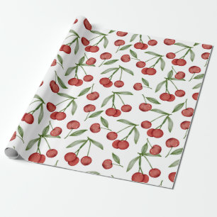 Cadeau Papier à enveloppement Motif cerise