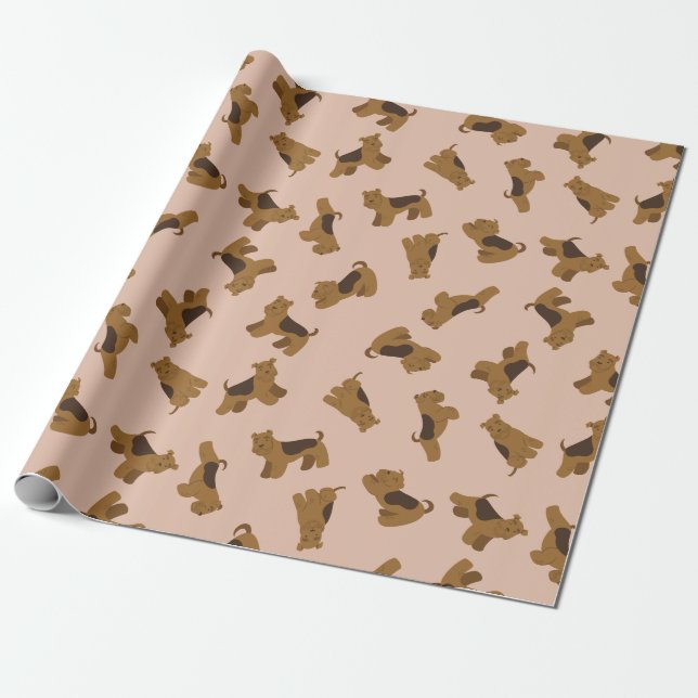 Cadeau Papier à enveloppement Motif de chiot (Déroulé)