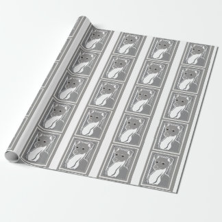 Cadeau Papier à enveloppement Motif de Greyhounds italien