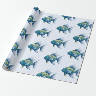Cadeau Papier à enveloppement Motif de poisson
