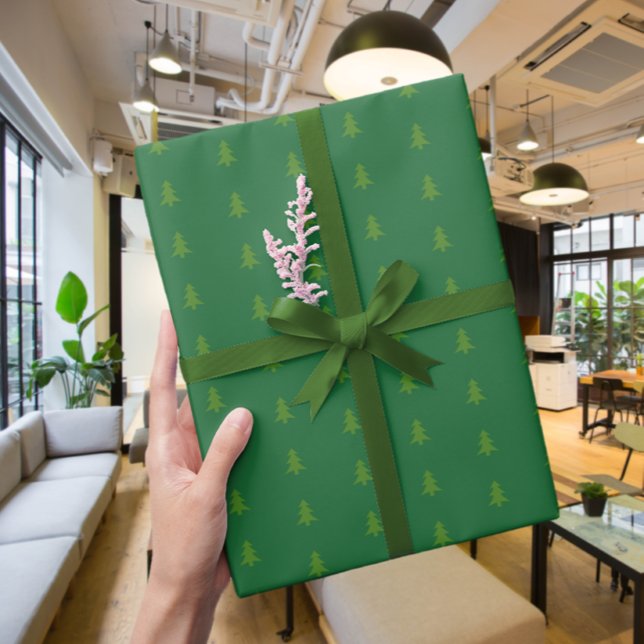 Cadeau Papier à enveloppement Motif élégant et moderne (Modern Elegant Tree Pattern Wrapping Paper)