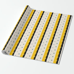 Cadeau Papier à enveloppement noir jaune