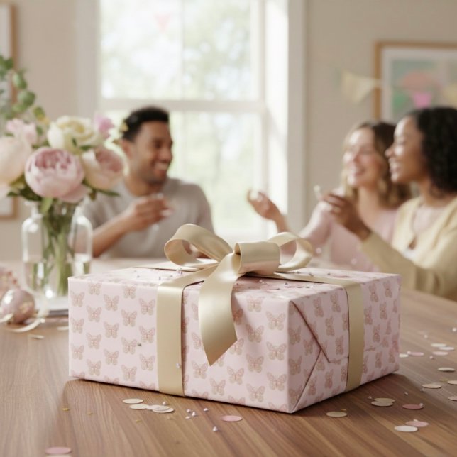 Cadeau Papier à enveloppement papillon (Créateur téléchargé)