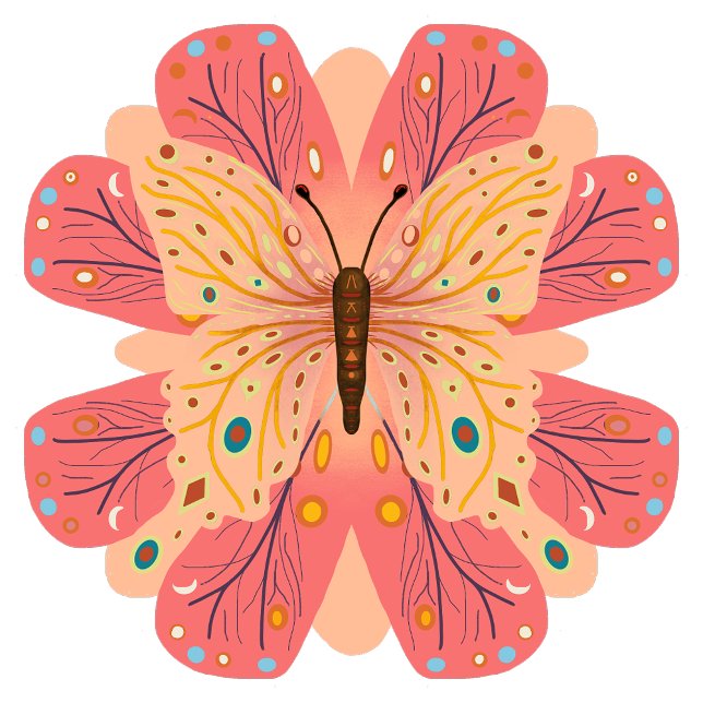 Cadeau Papier à enveloppement papillon (Créateur téléchargé)