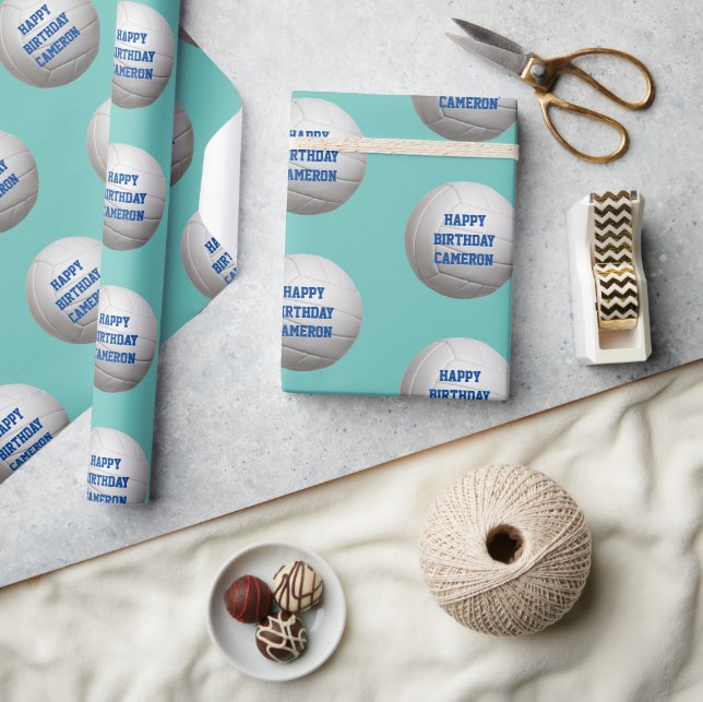 Cadeau Papier à enveloppement personnalisé Volleyball (Artisanat)