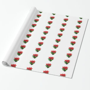 Cadeau Papier à enveloppement Poinsetta