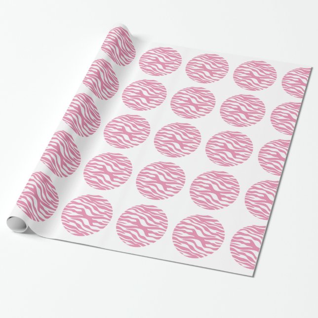 Cadeau Papier à enveloppement Pois Zebra (Déroulé)