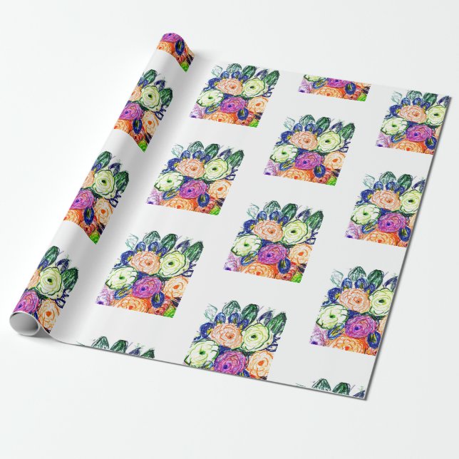 Cadeau Papier à enveloppement polycromatique (Déroulé)