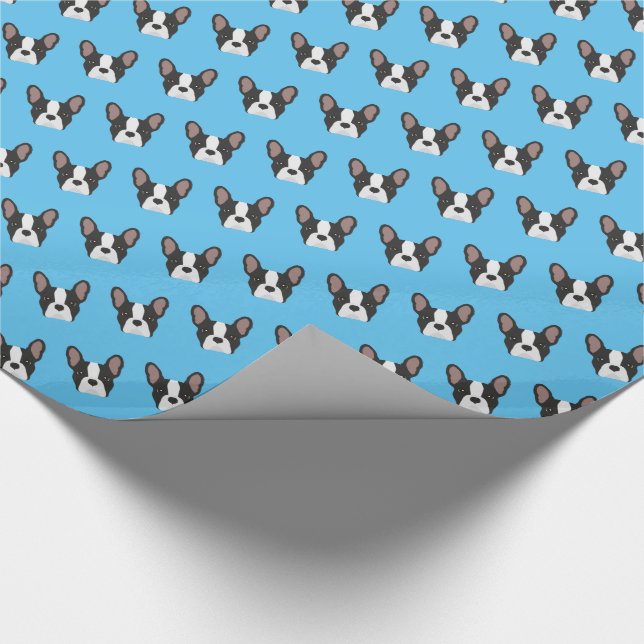 Cadeau Papier à enveloppement pour chien taureau français (Coin)