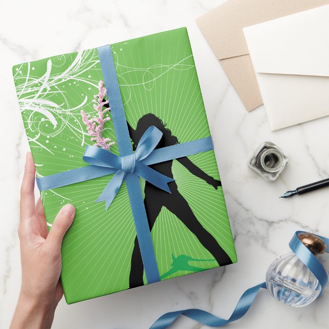 Cadeau Papier à enveloppement pour danse féminine (Créateur téléchargé)
