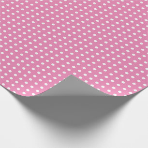 Cadeau Papier à enveloppement rose avec petits Pois