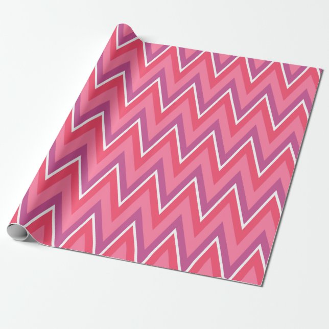 Cadeau Papier à enveloppement rose et violet clair (Déroulé)
