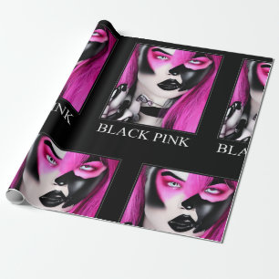 Cadeau Papier à enveloppement rose noir