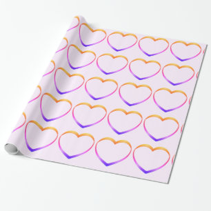 Cadeau Papier à enveloppement rose Pastel Hearts