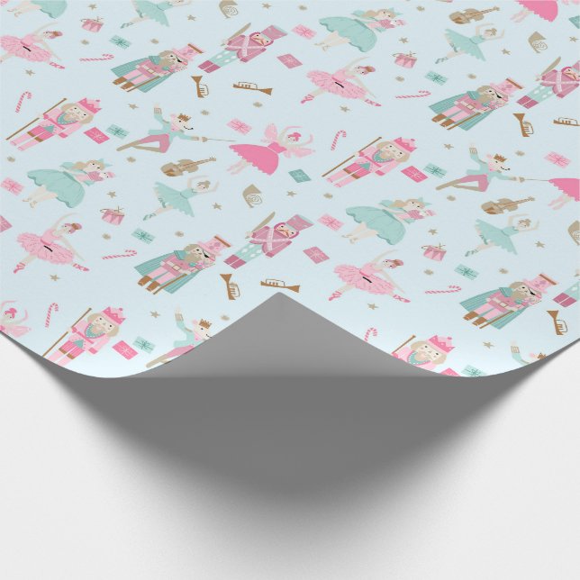 Cadeau Papier à enveloppement rose pastel Nutcracker Ball (Coin)