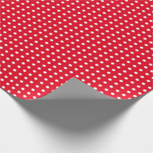 Cadeau Papier à enveloppement rouge avec petits Pois
