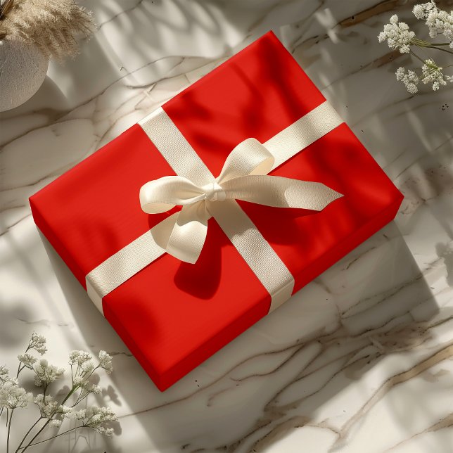 Cadeau Papier à enveloppement rouge festif (Festive Red Wrapping Paper)
