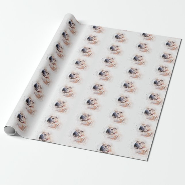 Cadeau Papier à enveloppement Shar Pei (Déroulé)