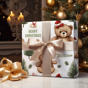 Cadeau Papier à enveloppement tsé personnalisé de Noël de