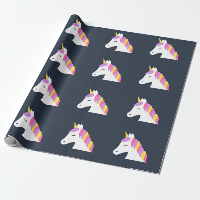 Cadeau Papier à enveloppement unicorne mignon (Déroulé)