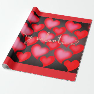 Cadeau Papier à enveloppement Valentine - Coeurs