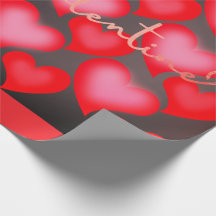 Papier à enveloppement Valentine - Coeurs