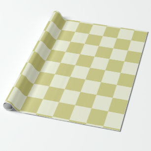 Cadeau Papier à enveloppement vert À damiers Sage