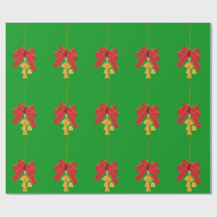 Cadeau Papier à enveloppement vert pour cloches et vaches