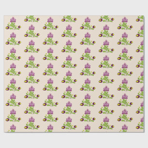 Cadeau Papier à enveloppement vintage Boho Floral 60`s