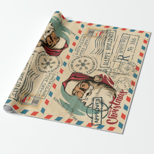 Cadeau Papier à enveloppement Vintage du Père Noël
