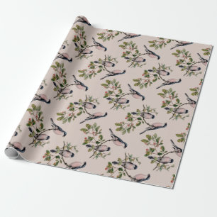 Cadeau Papier à enveloppement Vintage pour oiseaux