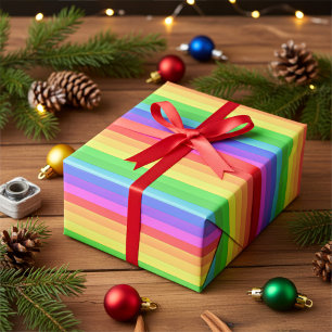 Cadeau Papier à envelopper à l'arc-en-ciel élégant