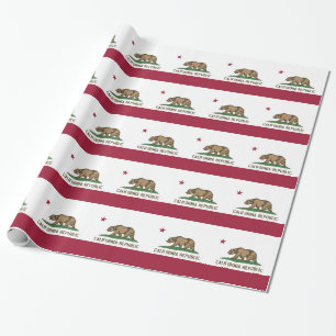 Cadeau Papier à envelopper avec Drapeau de Californie