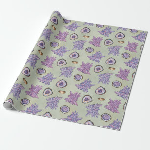 Cadeau Papier à envelopper avec motif Crystal et Geode