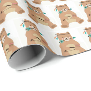 Cadeau Papier à envelopper - Bébé Brave Ours